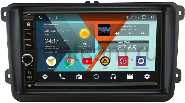 Штатная магнитола Wide Media WM-VS7A706-OC-2/32-RP-VWTRN-22 для Volkswagen Amarok, Caddy, Golf, Passat, Polo Android 8.0 (+ Камера заднего вида в подарок!)