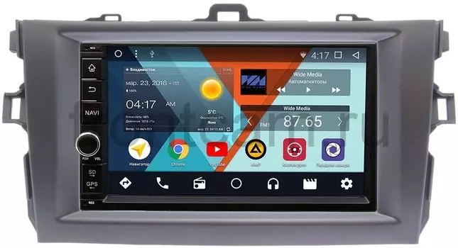 Штатная магнитола Wide Media WM-VS7A706-OC-2/32-RP-TYCV14Xc-11 для Toyota Corolla X 2006-2013 (темно-серая) Wide Media WM-VS7A706-OC-2/32-RP-TYCV14Xc-11 Android 8.0 (+ Камера заднего вида в подарок!)