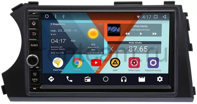 Штатная магнитола Wide Media WM-VS7A706-OC-2/32-RP-SYAC-42 для SsangYong Kyron, Korando, Actyon Android 8.0 (+ Камера заднего вида в подарок!)