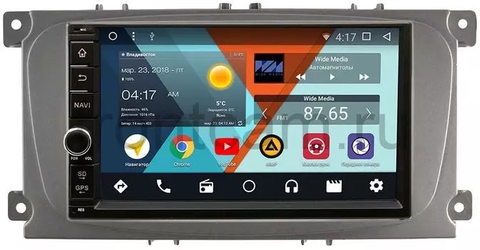 Штатная магнитола Wide Media WM-VS7A706-OC-2/32-RP-FRCMD-54 для Ford Focus, C-Max, Mondeo Android 8.0 (+ Камера заднего вида в подарок!)