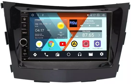 Штатная магнитола Wide Media WM-VS7A706NB-2/16-RP-SYTV-16 для SsangYong Tivoli, XLV 2015-2018 Android 7.1.2 (+ Камера заднего вида в подарок!)