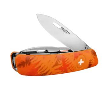 Швейцарский нож SWIZA C03 Camouflage, 95 мм, 11 функций, оранжевый (+ Антисептик-спрей для рук в подарок!)