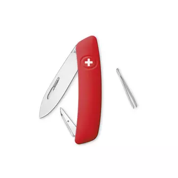 Швейцарский нож SWIZA D00 Standard, 95 мм, 5 функций, красный (+ Антисептик-спрей для рук в подарок!)