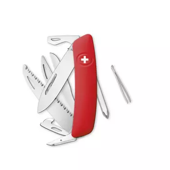 Швейцарский нож SWIZA D10 Standard, 95 мм, 13 функций, красный (+ Антисептик-спрей для рук в подарок!)