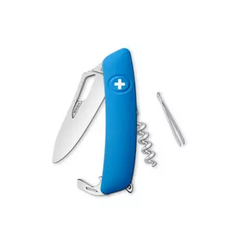 Швейцарский нож SWIZA SH01 R-WM Standard, 95 мм, 7 функций, синий (+ Антисептик-спрей для рук в подарок!)