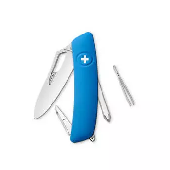 Швейцарский нож SWIZA SH02 R Standard, 95 мм, 7 функций, синий (+ Антисептик-спрей для рук в подарок!)