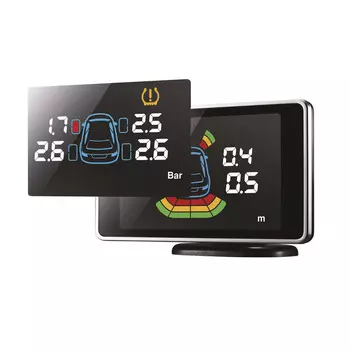 Система контроля давления в шинах + парковочный радар Parkmaster SteelMate TP-62 Black(4 вн. датчика + 6 датчиков парковки) (+ Антисептик-спрей для рук в подарок!)