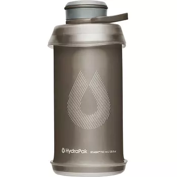 Складная мягкая бутылка для воды HydraPak Stash 0,75L серая (G122M) (+ Антисептик-спрей для рук в подарок!)