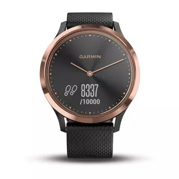 Смарт-часы Garmin Vivomove HR розовое золото с черным ремешком