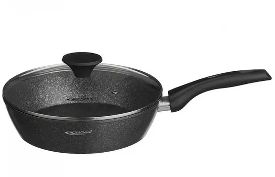 Сотейник Катунь Базальт КТ-АЛ03-СТК26, 26см с/кр а/пр глубокий 6,6см