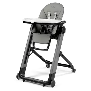 Стульчик для кормления Peg-Perego Siesta Follow Me Ambiance Grey (+ Защитный чехол СМЕШАРИКИ в подарок!)