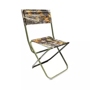 Стул туристич. "СЛЕДОПЫТ" складной со спин., сред. 350х470х810мм, труба сталь 20х1мм (лес темный)