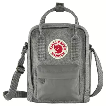 Сумка Fjallraven Kanken Re-Wool Sling, серая, 20х15х8 см, 2,5 л