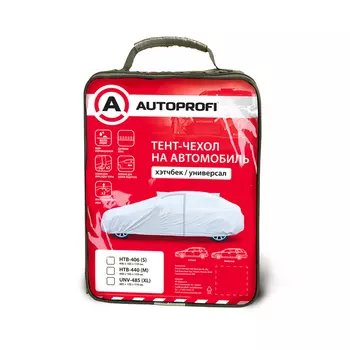 Тент-чехол для автомобиля хэтчбек AUTOPROFI HTB-440 M (440х165х119) (+ Антисептик-спрей для рук в подарок!)