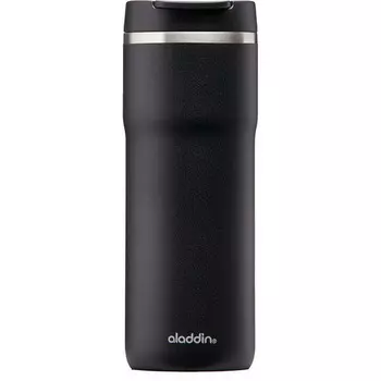 Термокружка Aladdin 0.35L из нержавеющей стали Mocca Leak-Lock черная (+ Антисептик-спрей для рук в подарок!)