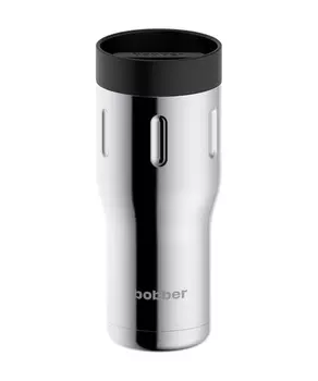 Термокружка Bobber Tumbler (0,47 литра), серебристая (+ Антисептик-спрей для рук в подарок!)