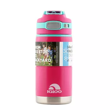 Термокружка Igloo Tahoe 14 (0,4 литра), розовая (+ Антисептик-спрей для рук в подарок!)