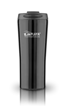 Термокружка LaPlaya Vacuum Travel Mug (0,4 литра), черная (+ Антисептик-спрей для рук в подарок!)