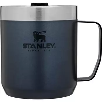 Термокружка с ручкой STANLEY Classic 0.35L Синяя (+ Антисептик-спрей для рук в подарок!)