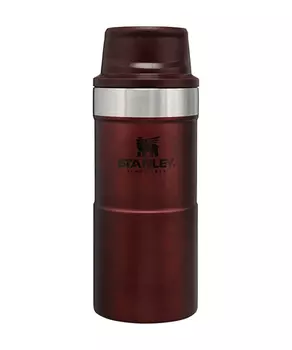 Термокружка Stanley Classic Trigger Action One hand (0,35 литра), бордовая (+ Антисептик-спрей для рук в подарок!)