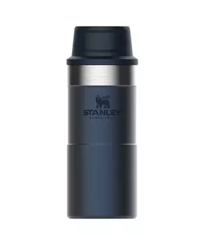 Термокружка Stanley Classic Trigger Action One hand (0,35 литра), синяя (+ Антисептик-спрей для рук в подарок!)