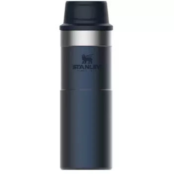 Термокружка Stanley Classic Trigger Action One Hand 2.0 (0,47 литра) (синяя) (+ Антисептик-спрей для рук в подарок!)