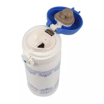 Термокружка Thermos JNL-402-BLWH SS (0,4 литра), бело-синяя (+ Антисептик-спрей для рук в подарок!)