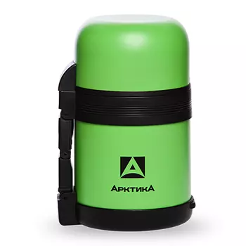 Термос "Арктика" с широким горлом универсальный 202-600 зеленый пластик, 600 мл (нержавеющая сталь, пластик, цвет зеленый, горловина 7 см)