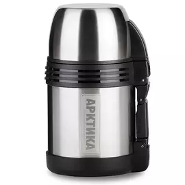 Термос "Арктика" с широким горлом универсальный 205-800, 0.8 л (нержавеющая сталь, цвет серебристый, горловина 7 см)