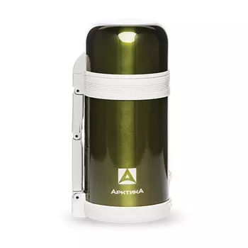 Термос "Арктика" с широким горлом универсальный 202-1000 болотный , 1 л (нержавеющая сталь, цвет болотный, горловина 7 см)
