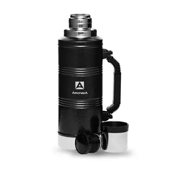 Термос "Арктика" с узким горлом американский дизайн 106-2200P 2.2 л (цвет - черный) (+ Антисептик-спрей для рук в подарок!)