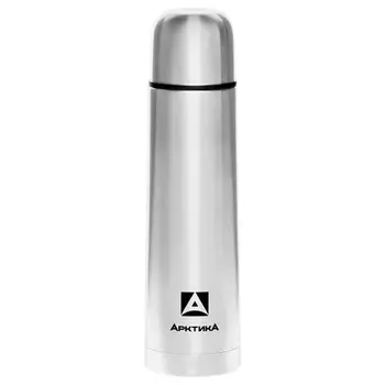 Термос "Арктика" с узким горлом классический 101-750, 750 мл (нержавеющая сталь, цвет серебристый, горловина 4.0 см)