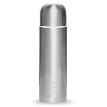 Термос "Арктика" с узким горлом современный дизайн 105-1200 (нержавеющая сталь, цвет серебристый, горловина 4.6 см) (+ Антисептик-спрей для рук в подарок!)