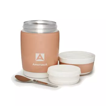 Термос-бочонок "Арктика" с широким горлом 409-480 480 мл (нержавеющая сталь, горловина 6 см) (+ Антисептик-спрей для рук в подарок!)