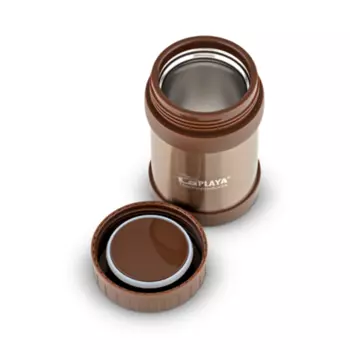 Термос для еды LaPlaya Food Container (0,35 литра), коричневый (+ Антисептик-спрей для рук в подарок!)