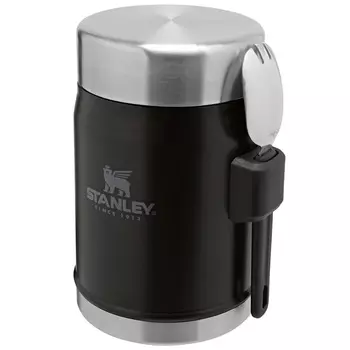 Термос для еды STANLEY Classic 0.4L Черный (+ Антисептик-спрей для рук в подарок!)