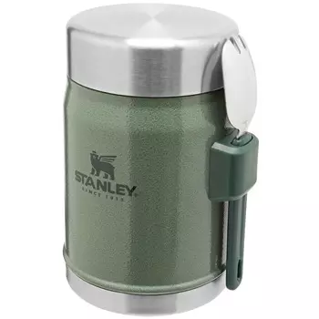 Термос для еды STANLEY Classic 0.4L Зеленый (+ Антисептик-спрей для рук в подарок!)