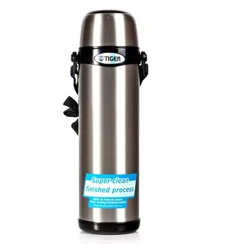 Термос классический Tiger MBI-A100 Clear Stainless, 1,0 л (+ Антисептик-спрей для рук в подарок!)