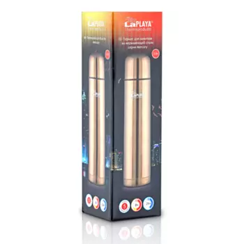 Термос LaPlaya Mercury (0,5 литра), бежевый (+ Антисептик-спрей для рук в подарок!)