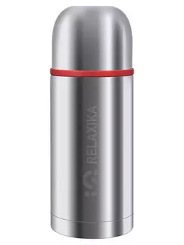 Термос Relaxika 102 (0,75 литра), 2 чашки, стальной (+ Антисептик-спрей для рук в подарок!)