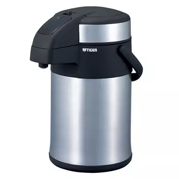 Термос с пневмонасосом Tiger MAA-A402 Stainless, 4 л (цвет - стальной) (353370) (+ Антисептик-спрей для рук в подарок!)