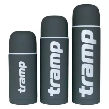 Термос Tramp Soft Touch 0,75 л серый - TRC-108 (+ Антисептик-спрей для рук в подарок!)