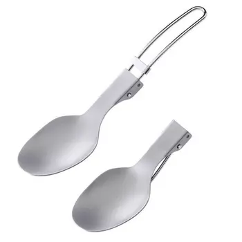 Титановая складная ложка Tramp TRC-065 (+ Антисептик-спрей для рук в подарок!)