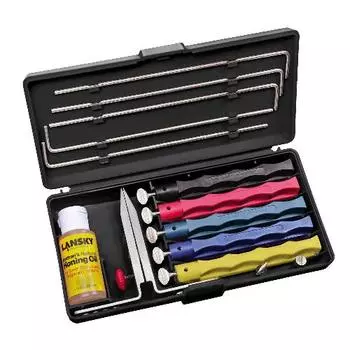 Точилка для ножей Lansky Deluxe Knife Sharpening System LNLKCLX (+ Антисептик-спрей для рук в подарок!)