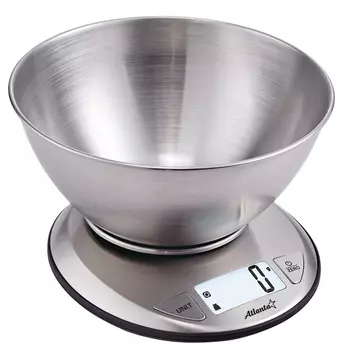Весы кухонные электронные ATLANTA ATH-6193 (silver) с чашей