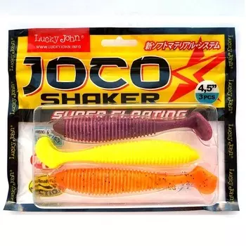 Виброхвосты съедобные LJ Pro Series JOCO SHAKER 4.5in (11.43)/MIX 3шт.