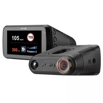 Видеорегистратор с радар-детектором Mio MiVue i85 (+ Антисептик-спрей для рук в подарок!)