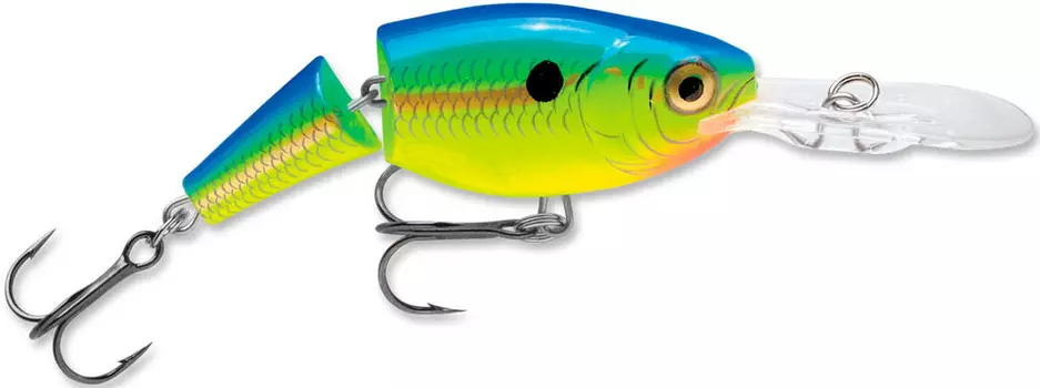 Воблер суспендер Rapala Jointed Shad Rap JSR05-PRT (1,8м-3,9м, 5 см 8 гр)