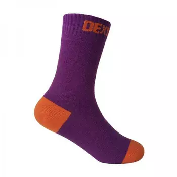 Водонепроницаемые носки детские DexShell Ultra Thin Children Socks L (20-22 см), пурпурный (+ Антисептик-спрей для рук в подарок!)
