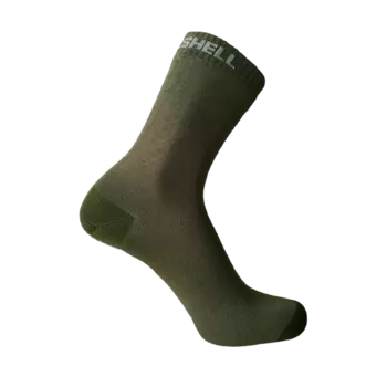 Водонепроницаемые носки DexShell Ultra Thin Crew L (43-46), оливковый зеленый (+ Антисептик-спрей для рук в подарок!)